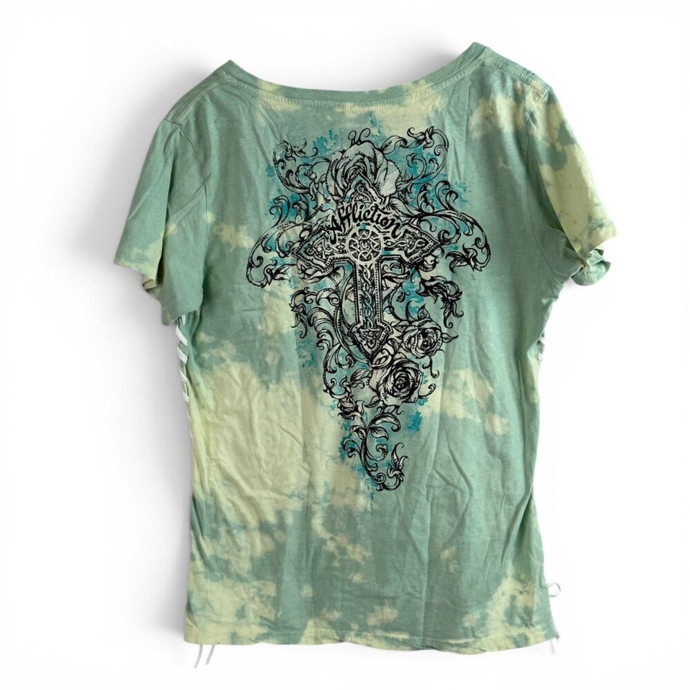 Affliction Women's Graphic Chandler T-Shirt Short Sleeve Large Y2K NEW - Picture 2 of 7